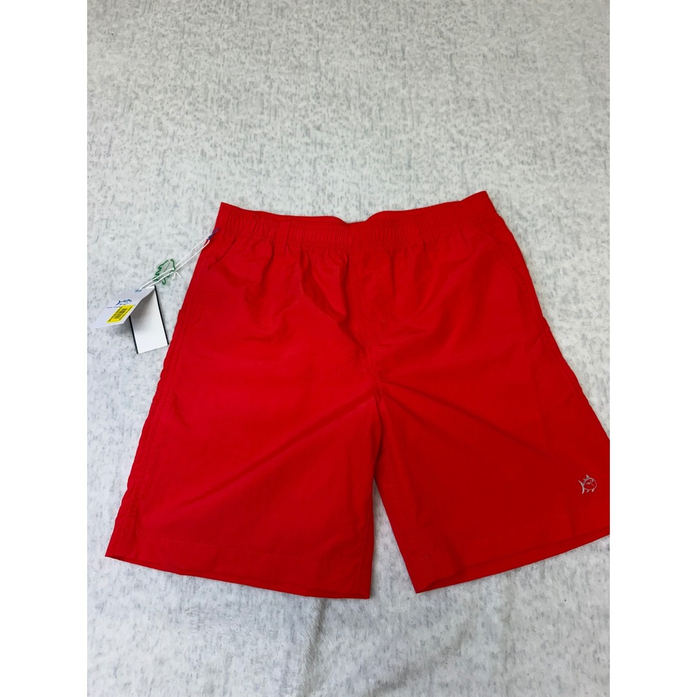 Southern Tide Boys Poppy Red Swim Trunks Shorts Size L 12/14 NWT 9040